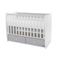 Letto per bambini MATRIX NEW white+stone grey /telaio a doghe - livello 2/